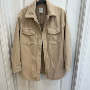 Joie Women’s Beige Shacket Jacket; Medium